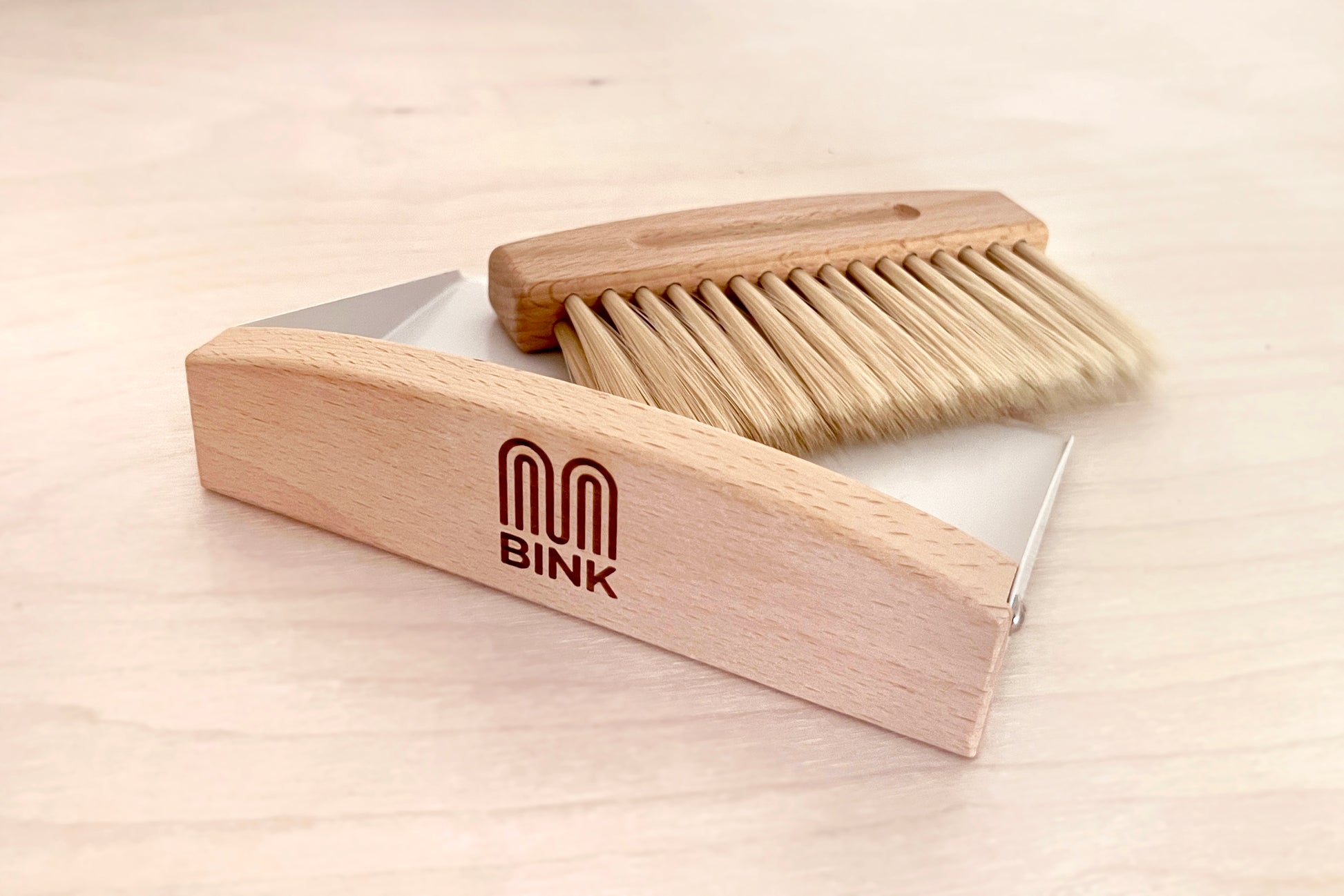 Mini Bamboo Brush & Metal Dust Pan Set – Domaci